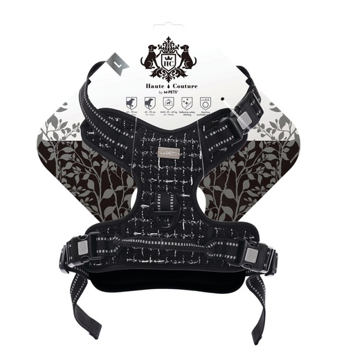 M-pets Haute Couture Dog Harness Black Charm L