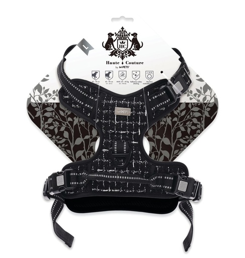 M-pets Haute Couture Dog Harness Black Charm L