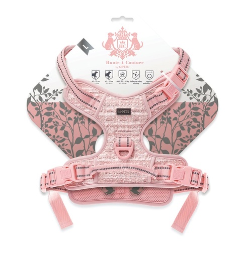 M-pets Haute Couture Dog Harness Pink Charm L