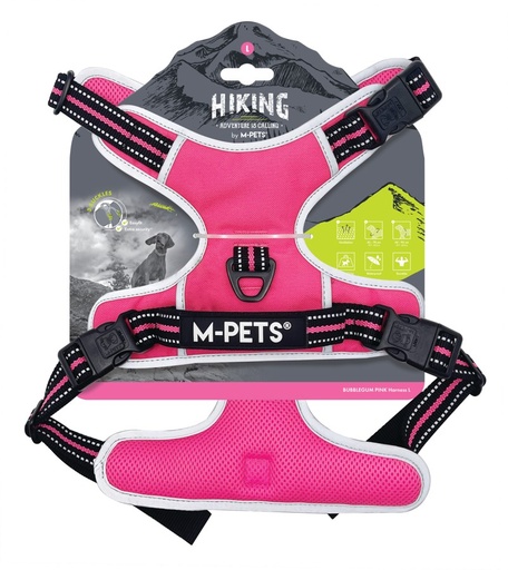 M-pets Hiking Harness Bubblegum Pink L