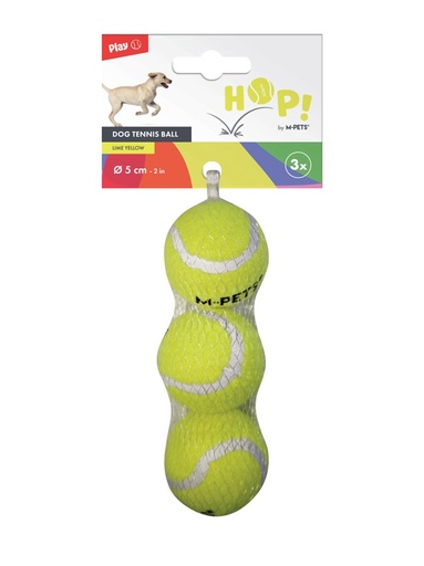M-pets Hop Tennis Ball Yellow Set 5cm - 3 Pcs