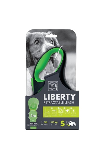 M-pets Liberty Dog Retractable Leash Blue - S / Green