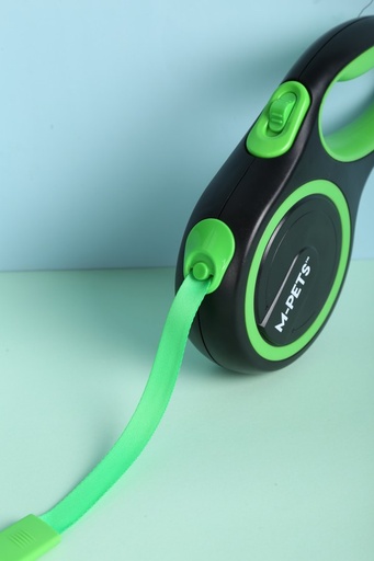 M-pets Liberty Dog Retractable Leash Blue - S / Green