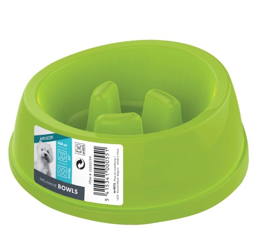 M-pets Melamine Bowl - High-back Slow-down 450ml