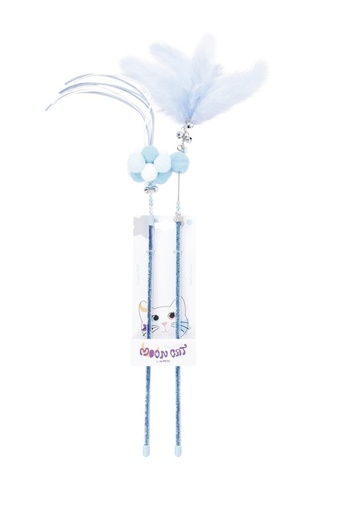 M-pets Mooncat - Cat Wand Set Stellar Plume &Cosmic Fluff Blue 2 Pcs