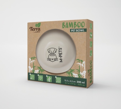 M-pets Bamboo Pet Bowl - 300ml