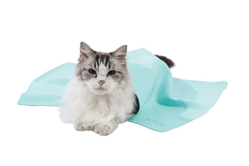 M-pets Bathtime Quick-dry Towel For Cats And Dogs Green Bubble