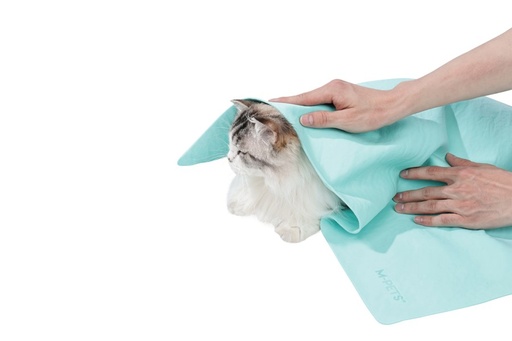 M-pets Bathtime Quick-dry Towel For Cats And Dogs Green Bubble