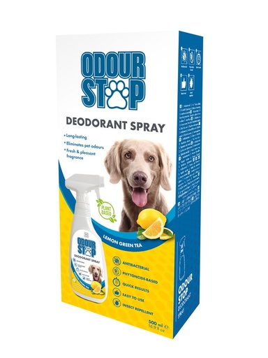 M-pets Odour Stop Deodorant Spray - Lemon Green Tea 500ml
