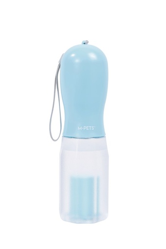 M-pets On The Road Dog Water Bottle 600ml - 3 In 1 - Blue
