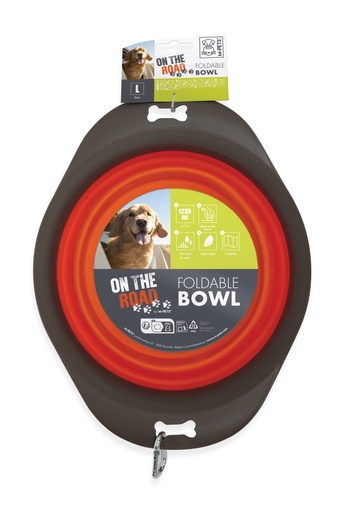 M-pets On The Road Foldable Bowl L - 30 X 23 X 7.4cm - 1230ml