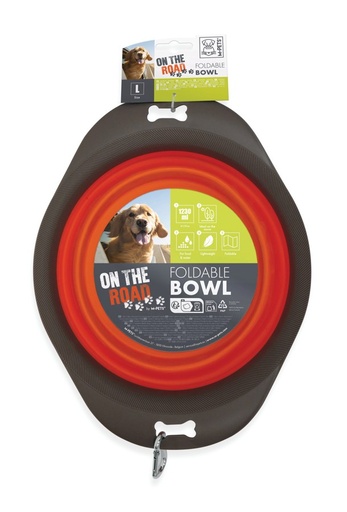 M-pets On The Road Foldable Bowl L - 30 X 23 X 7.4cm - 1230ml