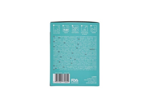 M-pets On The Road Foldable Dog Water Bottle 200ml-550ml 2 In 1 Turquoise Blue Color