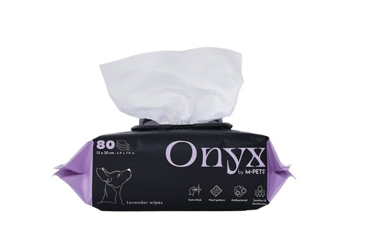 M-pets Onyx Lavender Wipes - 15×20cm 80 Sheets