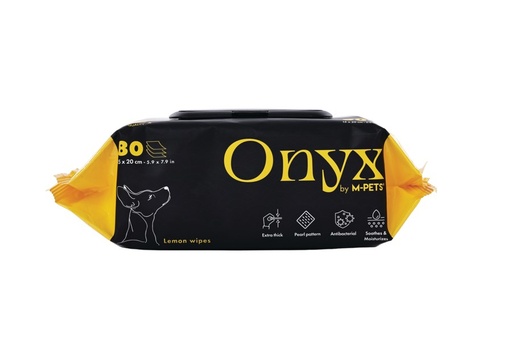 M-pets Onyx Lemon Wipes - 15×20cm 80 Sheets