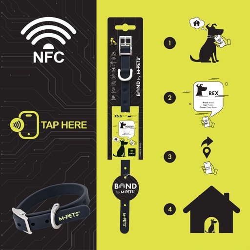 M-pets Bond Nfc Silicollar Shadow Bond Xs