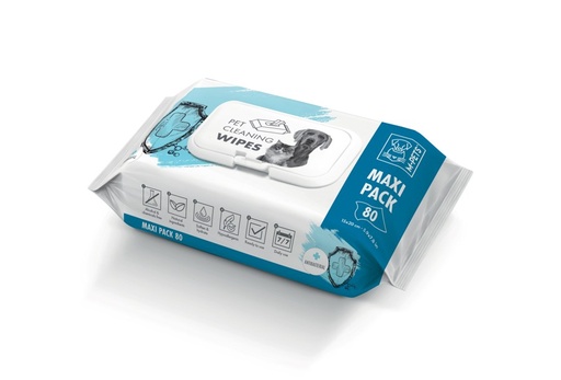 M-pets Pet Cleaning Wipes Anti-bacterial - Maxi Pack 20 X 15cm - 80 Pcs