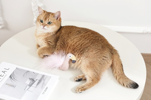 M-pets Plume Catnip Toy Flamingo