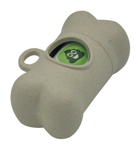 M-pets Poo Bamboo Waste Bag Dispenser With Natural Vegetable Base Waste Bags