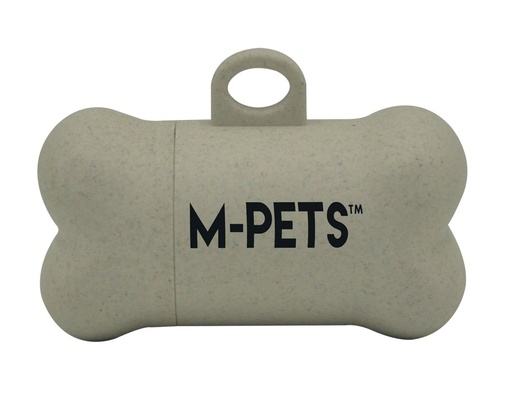 M-pets Poo Bamboo Waste Bag Dispenser With Natural Vegetable Base Waste Bags