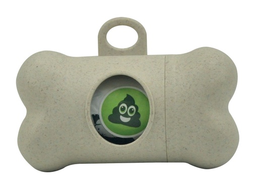 M-pets Poo Bamboo Waste Bag Dispenser With Natural Vegetable Base Waste Bags