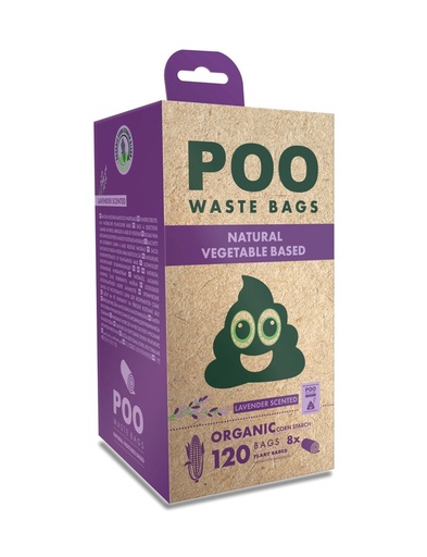 M-pets Poo Dog Waste Bags (120 Bags) - Lavander Scented