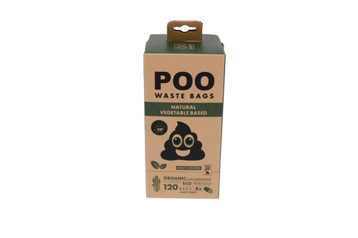 M-pets Poo Dog Waste Bags (120 Bags) - Mint Scented