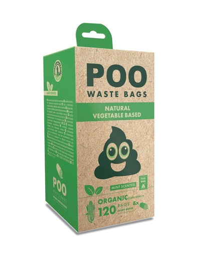 M-pets Poo Dog Waste Bags (120 Bags) - Mint Scented