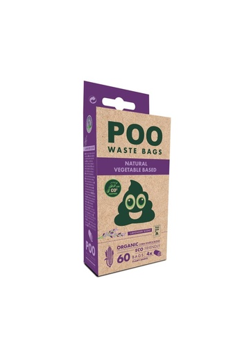 M-pets Poo Dog Waste Bags (60 Bags) - Lavender Scented