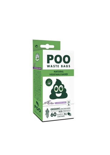 M-pets Poo Dog Waste Bags (60 Bags) - Lavender Scented