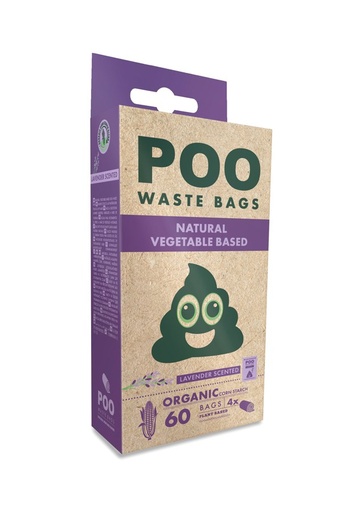 M-pets Poo Dog Waste Bags (60 Bags) - Lavender Scented