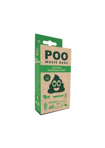M-pets Poo Dog Waste Bags (60 Bags) - Mint