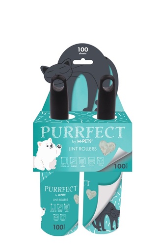 M-pets Purrfect Lint Rollers Green 100 Sheets