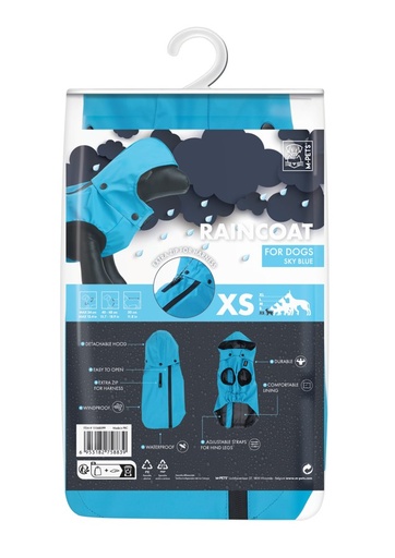 M-pets Raincoat Sky Blue Xs