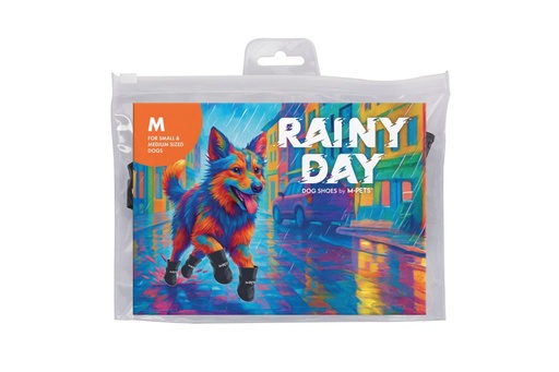 M-pets Rainy Day Dog Shoes M Black