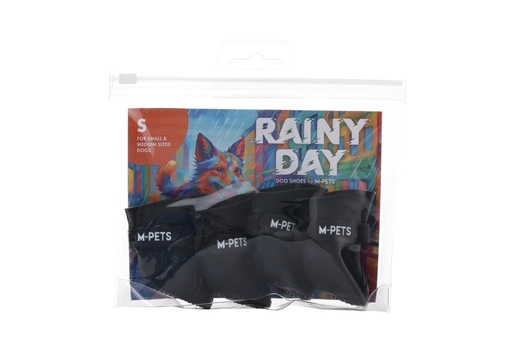 M-pets Rainy Day Dog Shoes S Black