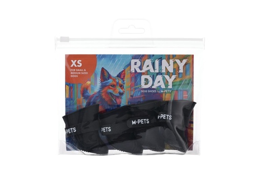 M-pets Rainy Day Dog Shoes Xs Black