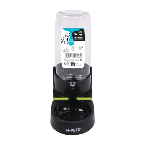 M-pets Refresh Small Water Dispenser Black 0.85l