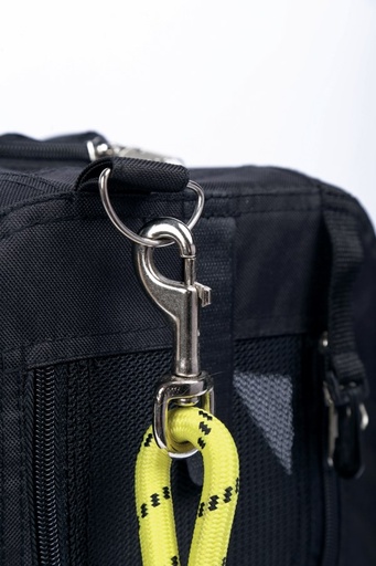 M-pets Remix Travel Carrier 2 In 1 With Leash/shoulder Belt - Black & Yellow