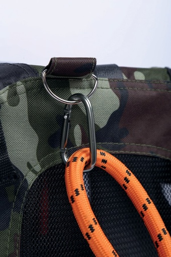 M-pets Remix Travel Carrier 2 In 1 With Leash/shoulder Belt - Camouflage & Orange