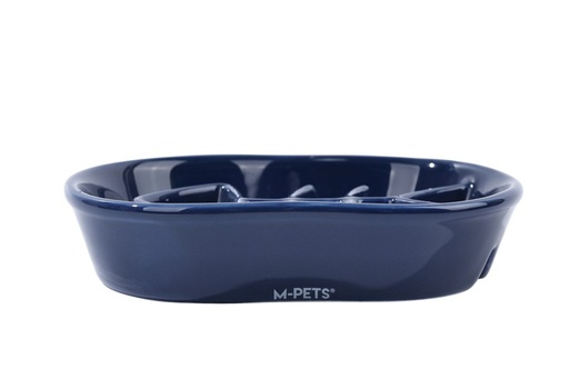 M-pets Serene Ceramic Bowls Fish Blue Wave - 240ml