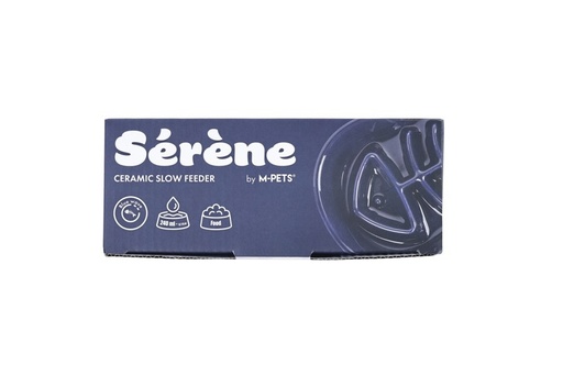 M-pets Serene Ceramic Bowls Fish Blue Wave - 240ml