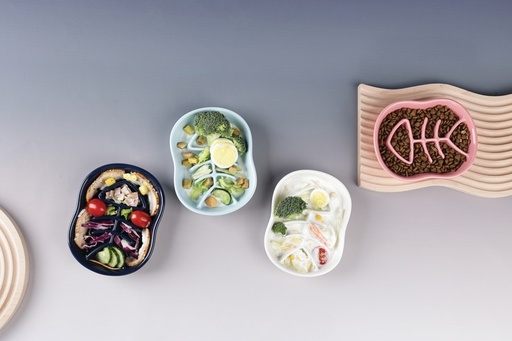 M-pets Serene Ceramic Bowls Fish Pearl Mist - 240ml