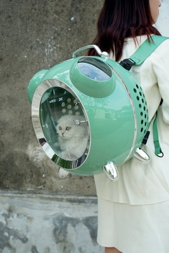 M-pets Sixties Clock Pet Carrier - Green