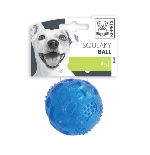 M-pets Squeaky Ball Blue - Ø 6.3cm
