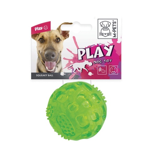 M-pets Squeaky Ball Green - Ø 6.3cm