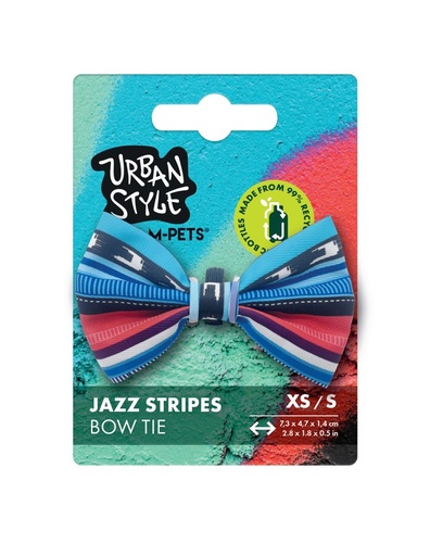 M-pets Urban Style Jazz Stripes Bow Tie Xs/s
