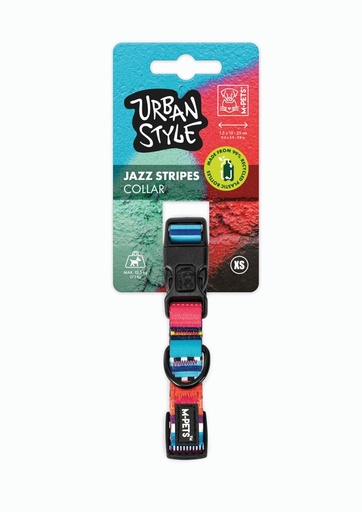 M-pets Urban Style Jazz Stripes Collar Xs