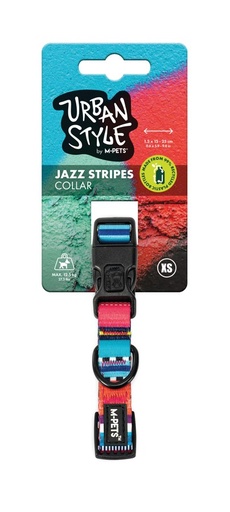 M-pets Urban Style Jazz Stripes Collar Xs