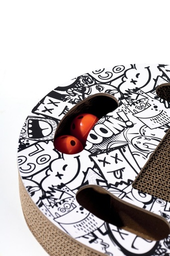 M-pets Urbanstyle Freestyle Cat Scratcher - Black & White